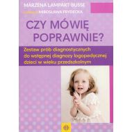 Czy mówię poprawnie?: Zestaw prób diagnostycznych do wstępnej diagnozy logopedycznej dzieci w wieku przedszkolnym - 97777504036ks.jpg